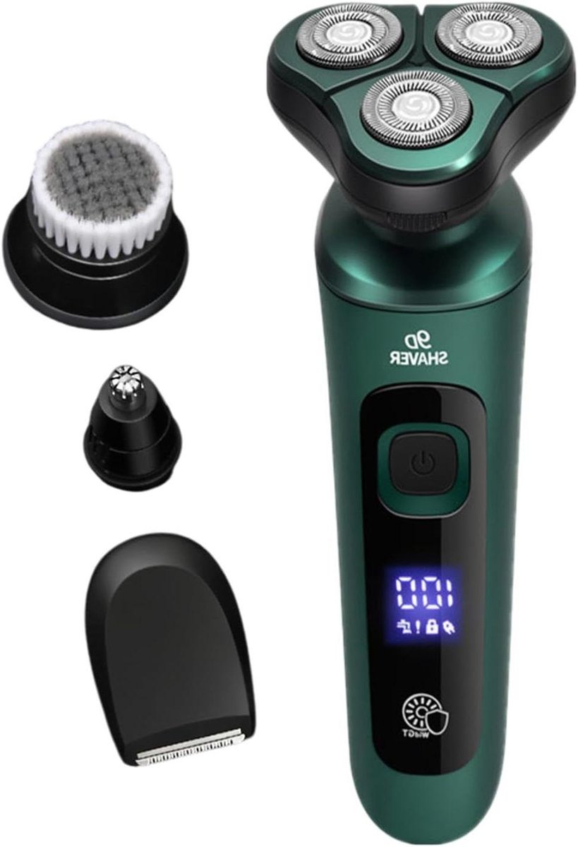 Elektrische Baardtrimmer - Scheerapparaat Mannen - Gezichtsverzorging - Zwevende Hoofd Technologie - 19 x 10 x 8 cm - Zwart