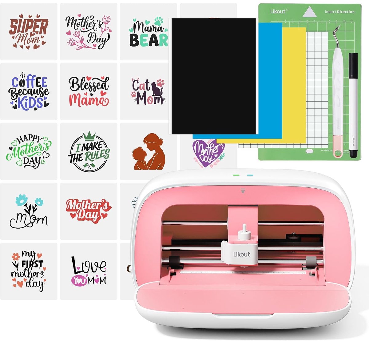 Snijplotter mini - S501 - roze - eenvoudig ontwerpen en snijden - ShopVlot