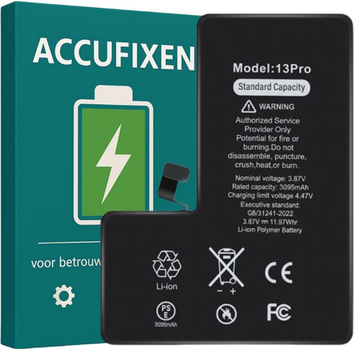 iPhone 13 Pro Batterij - voor Reparatie - A+ Kwaliteit - met Batterijsticker