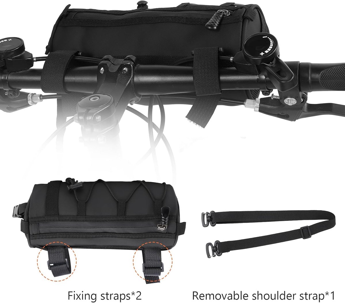 Fiets stuurtas 2,5 liter - multifunctionele waterdichte tas - snel afneembaar - ideaal voor dagelijks gebruik - ShopVlot
