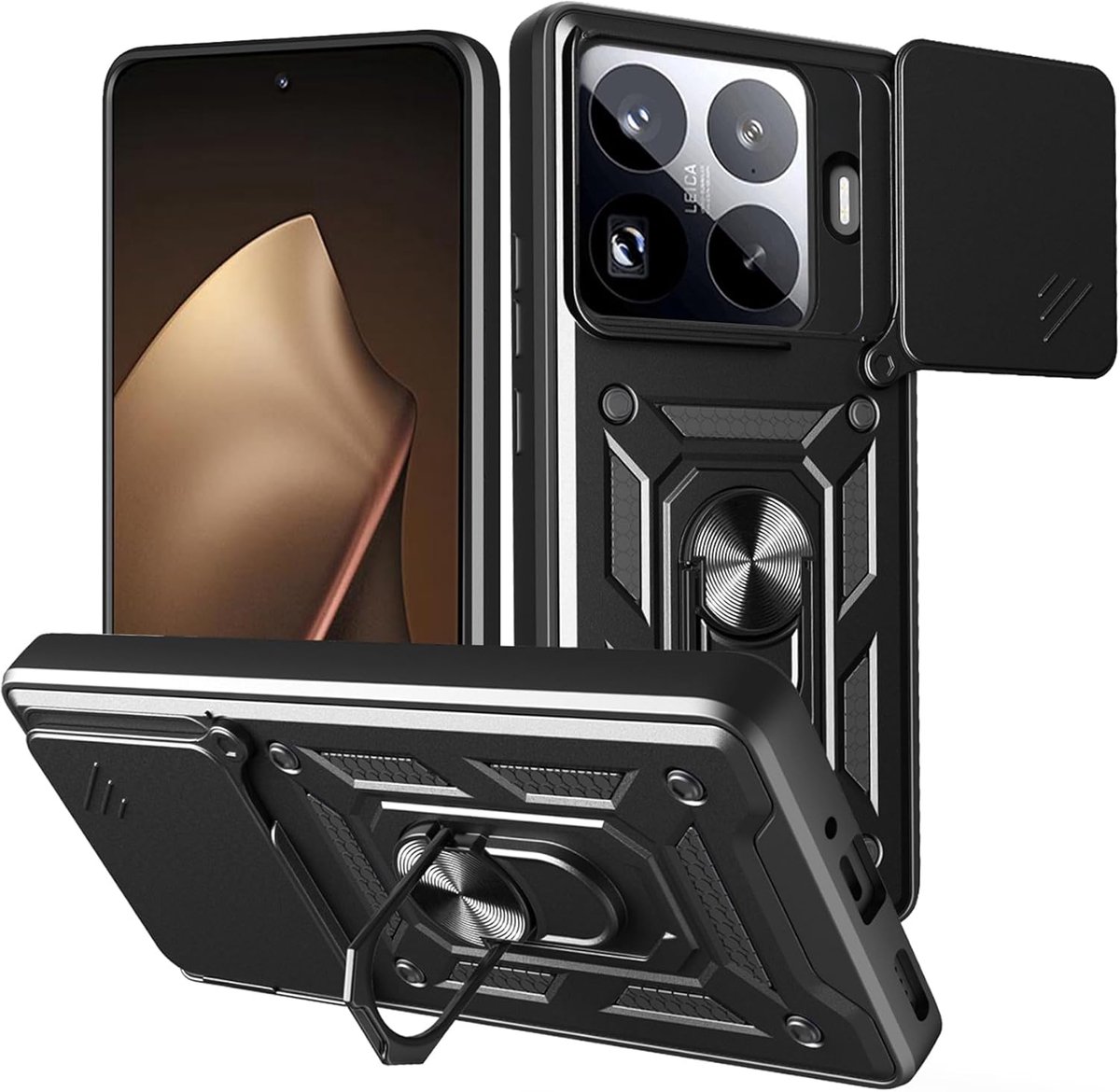 Case voor Xiaomi 17T - schuifbare cameradeksel - schokbestendig - perfecte pasvorm - ShopVlot