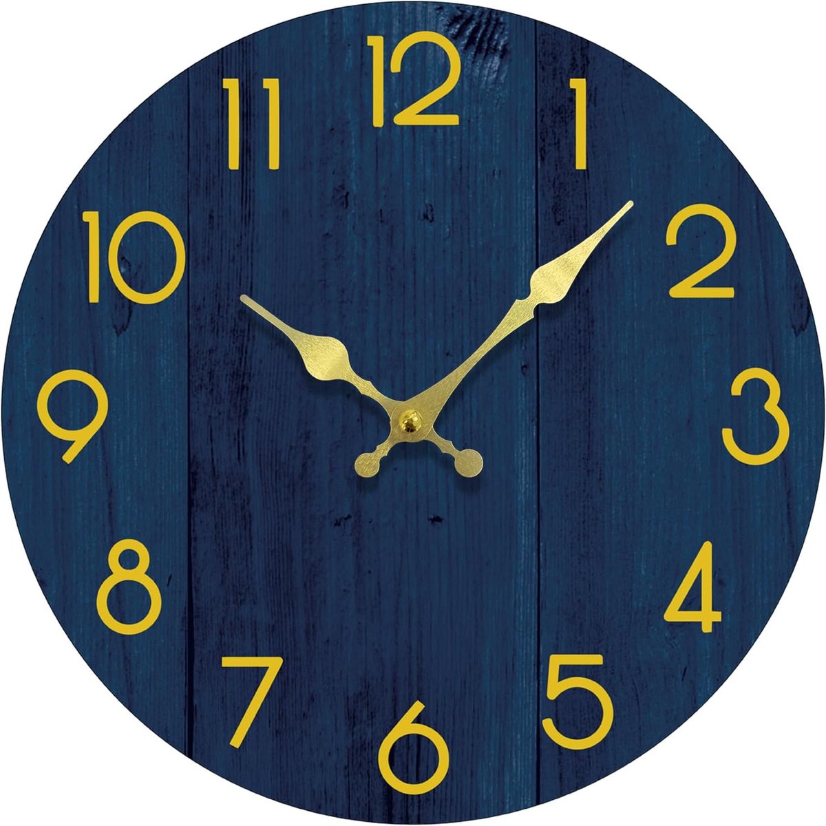 Wandklok 8 Inch - Navy Blauw - Stille Quartz Beweging - Perfect voor Thuis en Kantoor - ShopVlot