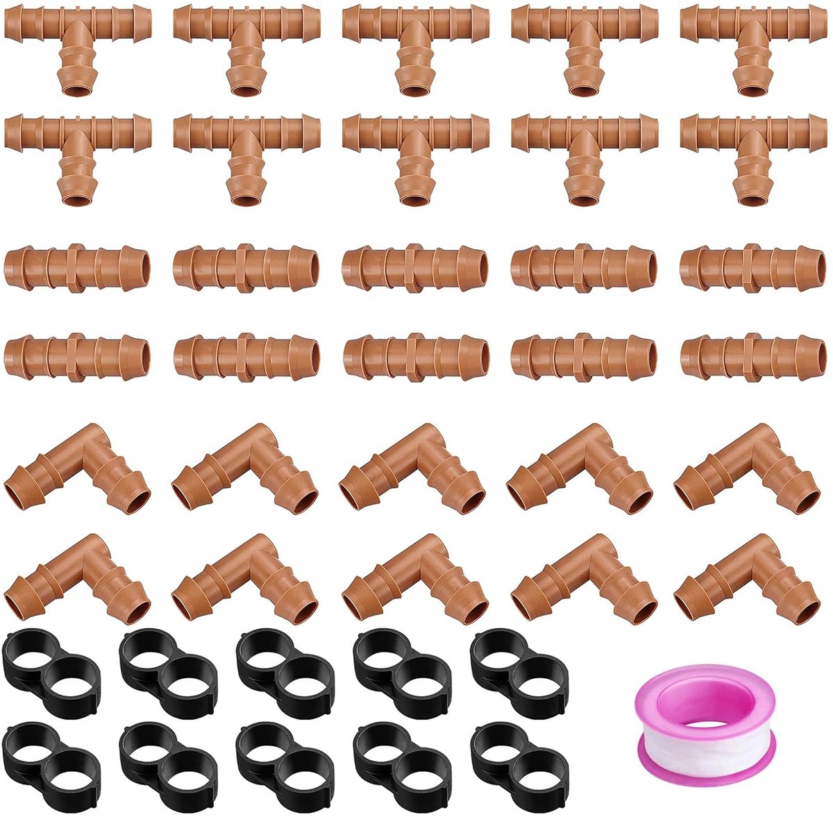 Irrigatiesysteem set 40-delig - druppelirrigatie accessoires - hoogwaardige verbindingen - eenvoudig te installeren - ShopVlot