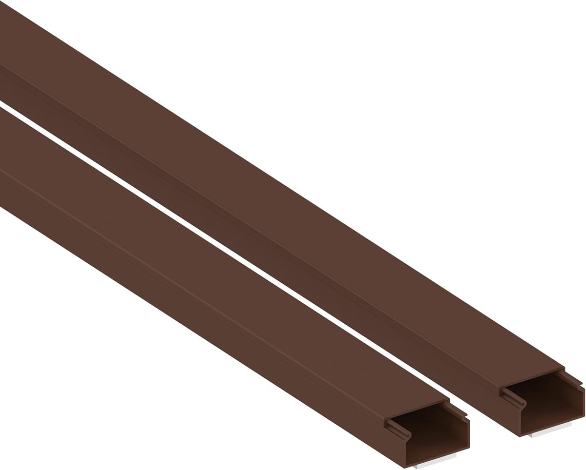 Kabelgoot 30x15 mm - PVC - bruin - ideaal voor het verbergen van kabels - ShopVlot