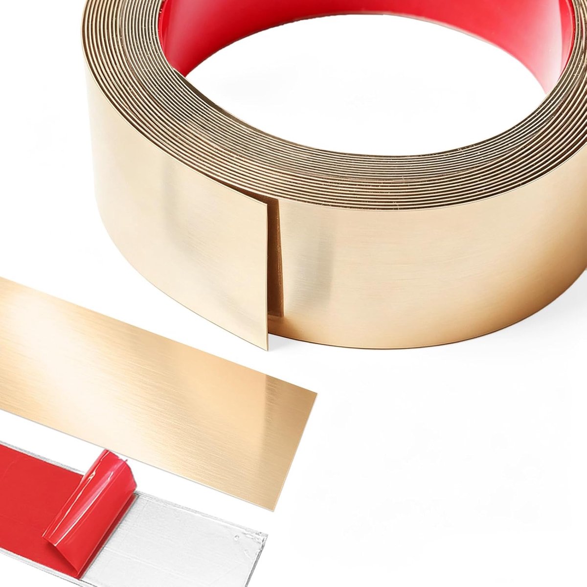 Decoratieve wandlijst 10 m x 6 cm - roestvrij staal - zelfklevend - ideaal voor meubels - ShopVlot