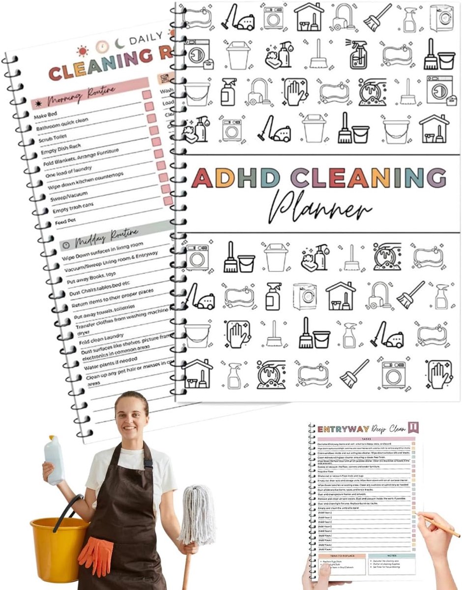 Huishoudplanner met checklist - Wekelijkse planner - Helder schoonmaakplan - Organiseer je dagelijks leven - ShopVlot