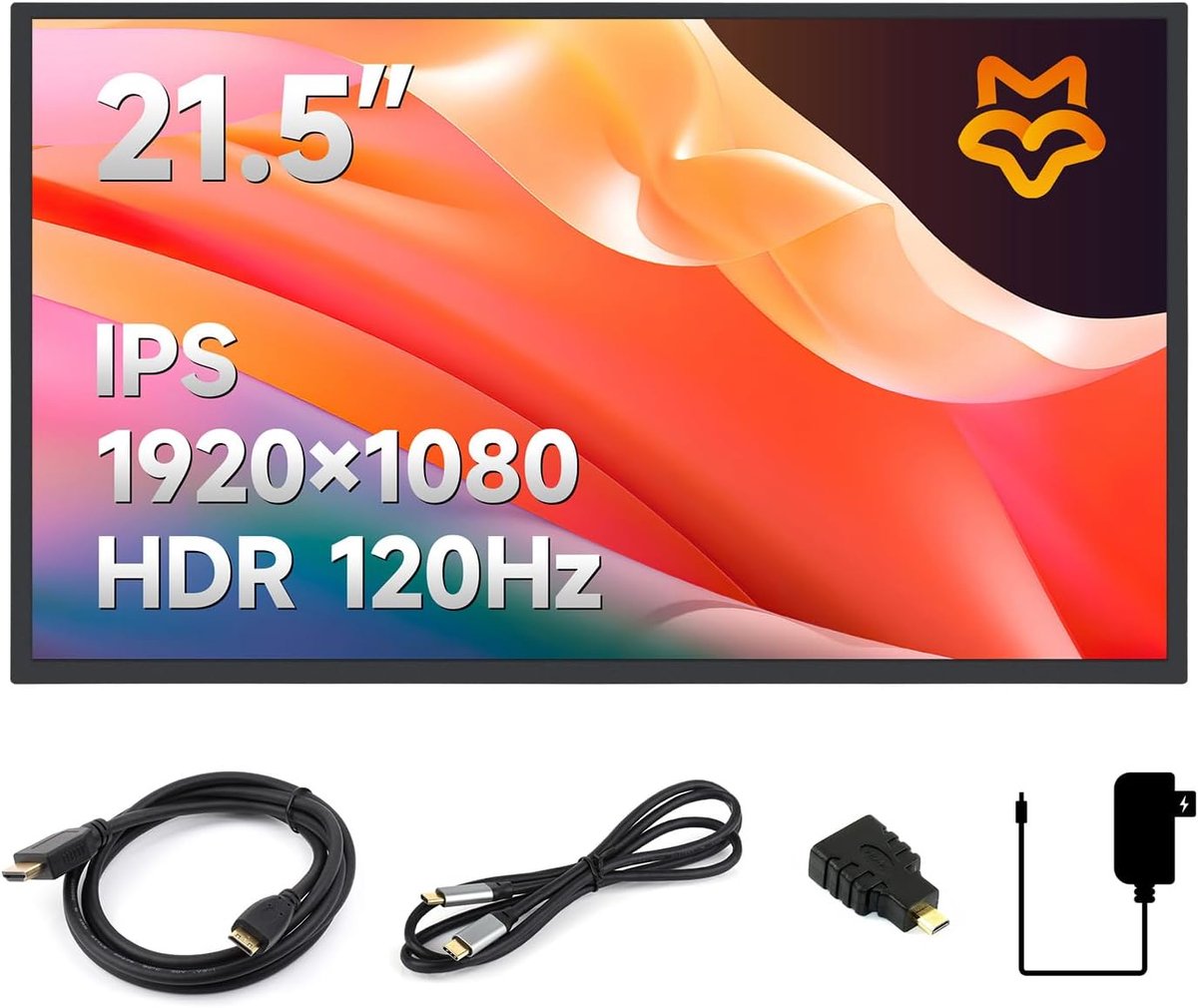 Portable monitor 21.5" - FHD 1920x1080 - 120Hz verversingssnelheid - ideaal voor Raspberry Pi en gaming - ShopVlot