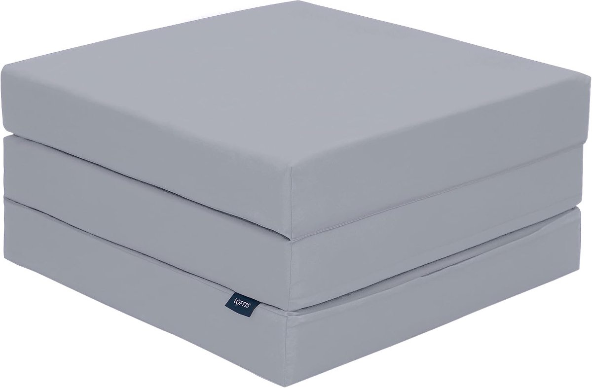 25 Enkele Opvouwbare Matras | Binnen Buiten Waterbestendig Z Bed | Futon Bed voor Woonkamer, Slaapkamer, Camping, Gast en Sleepover | Duurzaam en Comfortabel Folding Chair (Zilver)