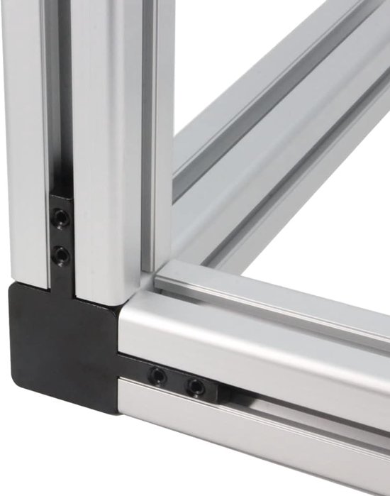 3-weg einde hoek beugels connector set met M6 schroeven voor 8mm sleuf 4040 serie aluminium extrusie profiel, 4 stks/pak (zwart-4040serie) — afbeelding 2