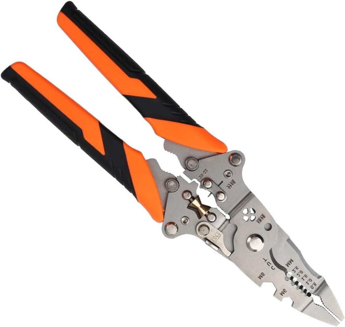 Multifunctionele Kabeltang - Draadstripper Kniptang - Elektrische Klussen - 14-in-1 Functies - 21 cm - Grijs