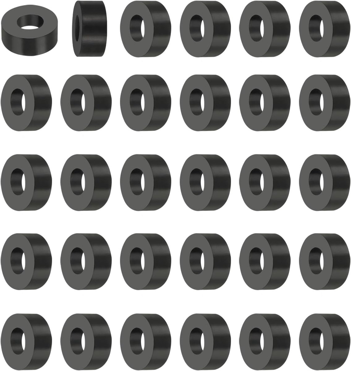 Multifunctionele rubberen afstandhouders, 30 stuks, 0,2 inch (0,2 inch x 0,4 inch) OD x 0,2 inch (1,2 cm) x 0,2 inch (2,5 x 0,2 cm), ronde anti-vibratie-isolatiepads, neopreen, rubberen