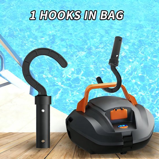 Haak voor zwembadrobot, accessoires haken voor zwembadrobots, zwembadhaken, stangen, accessoirehaken, zwembadrobots, draadloze zwembadrobots, compatibel met alle soorten zwembadreinigers (A) — afbeelding 3