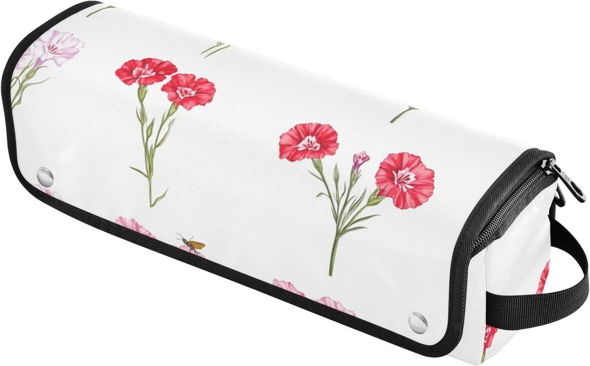 Haarstyling Tas - Reistas Stijltang - Haarstyling Beschermen - Hittebestendige Mat - 37 x 31 x 7.6 cm - Iris Wit