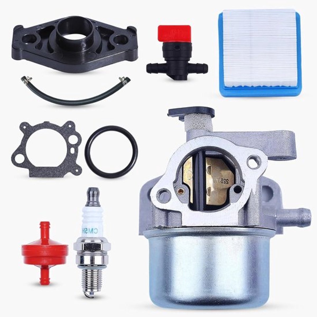 Carburateur Kit voor 675 675ex 725ex Series - Vervangt 799871 796707 794304 - ventiel+oliefilter+luchtfilter+olieslang+bougie