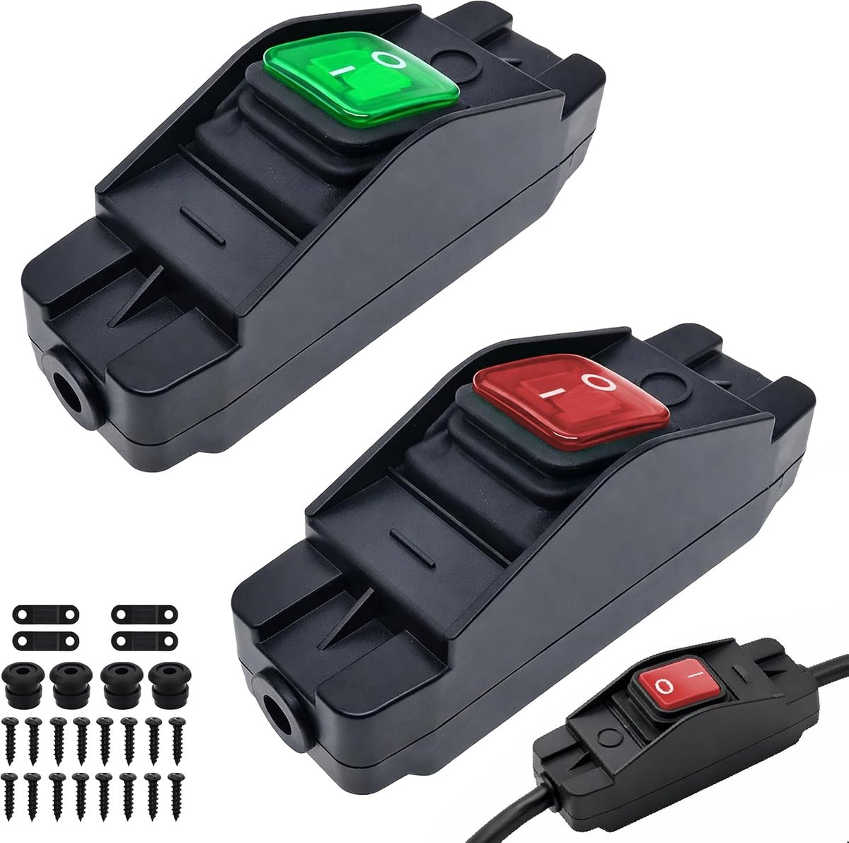 Kabelschakelaar waterdicht IP66 - 230 V buitenkabel met schakelaar - robuust design - veilige bediening - SnelShoppen