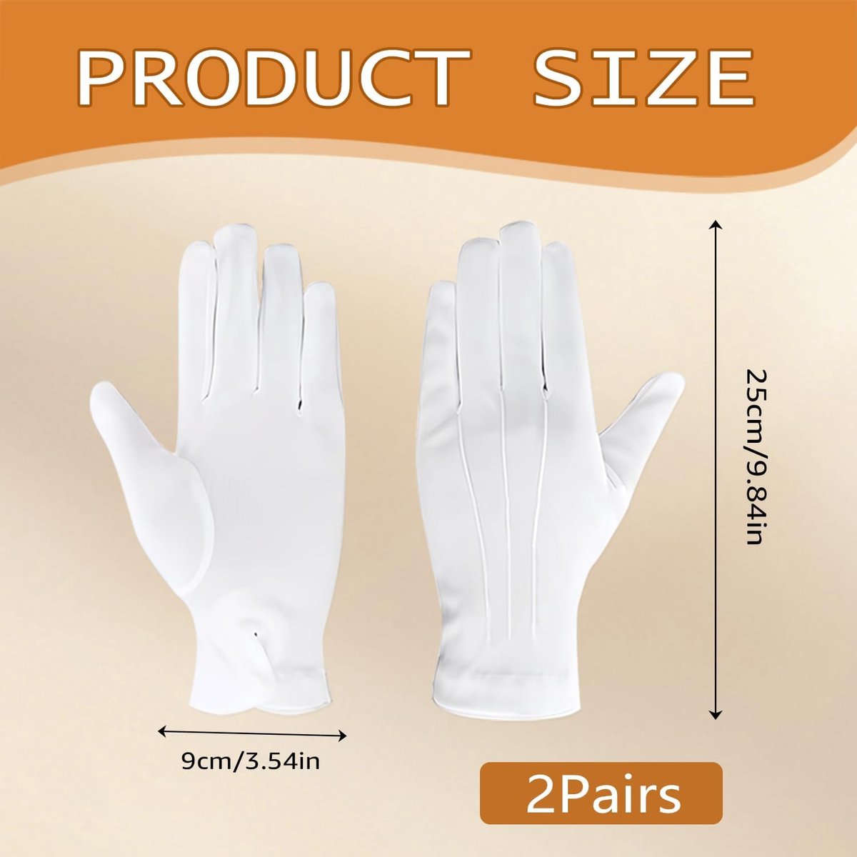 Witte katoenen handschoenen - volwassen maat - Santa handschoenen - ideaal voor kostuums - SnelShoppen