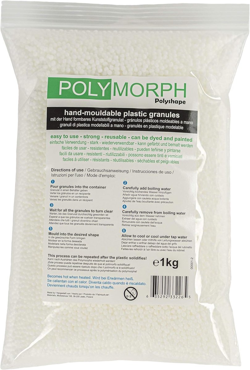 Polymorph Polymorphic granules for hand casting in plastic bag 1kg - ShopVlot