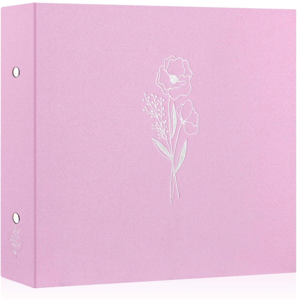 Fotoalbum 30 x 30 cm - linnen roze - met 30 vakken - perfect voor scrapbooking - ShopVlot