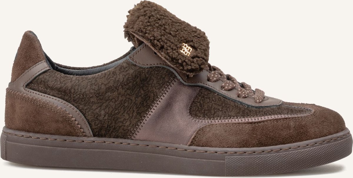 Floris Van Bommel Sfw-10166 Minni Sneakers - Textiel - Dames - Bruin - Maat 41,5