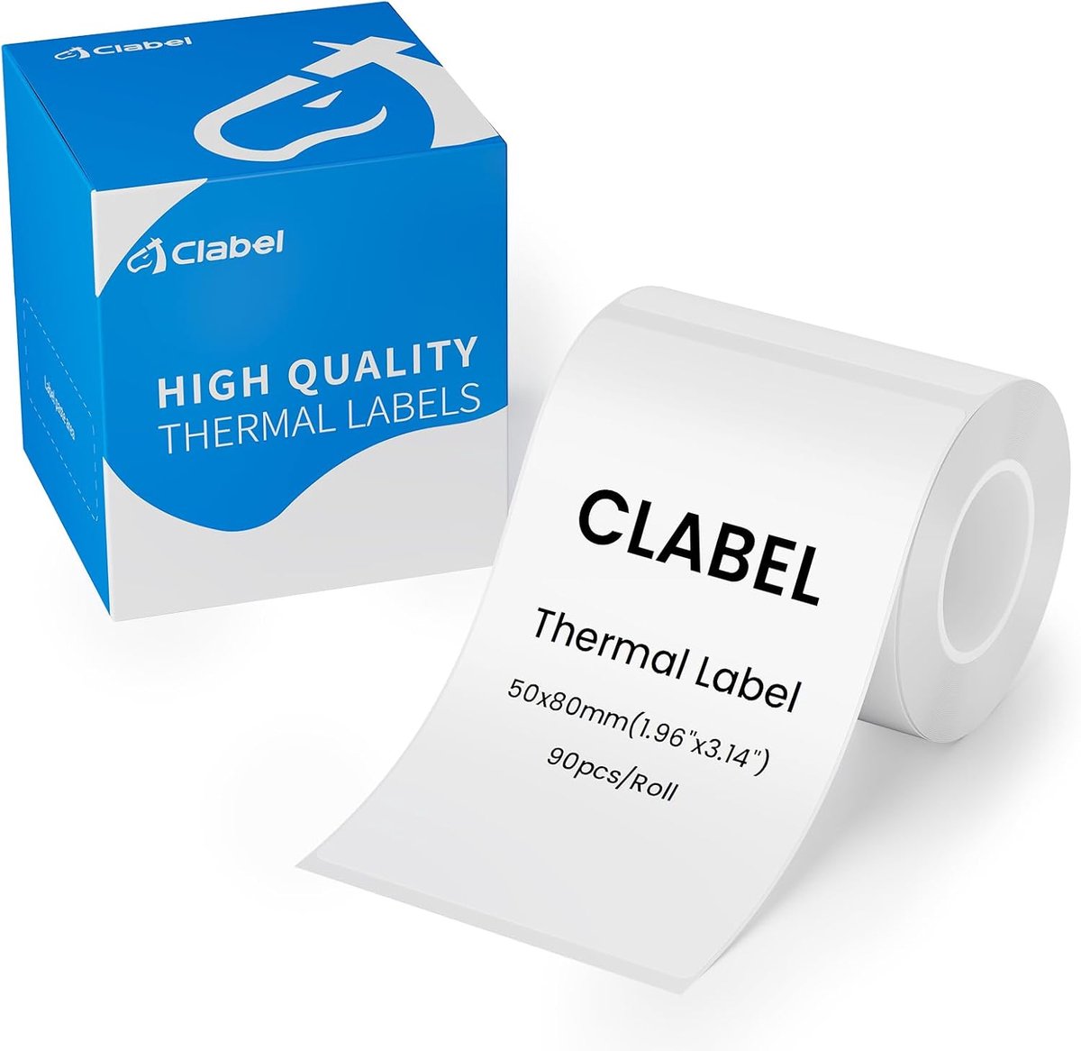 Thermo witte label tape 50 x 80 mm - waterproof - olie- en scheurbestendig - ideaal voor opslag - ShopVlot