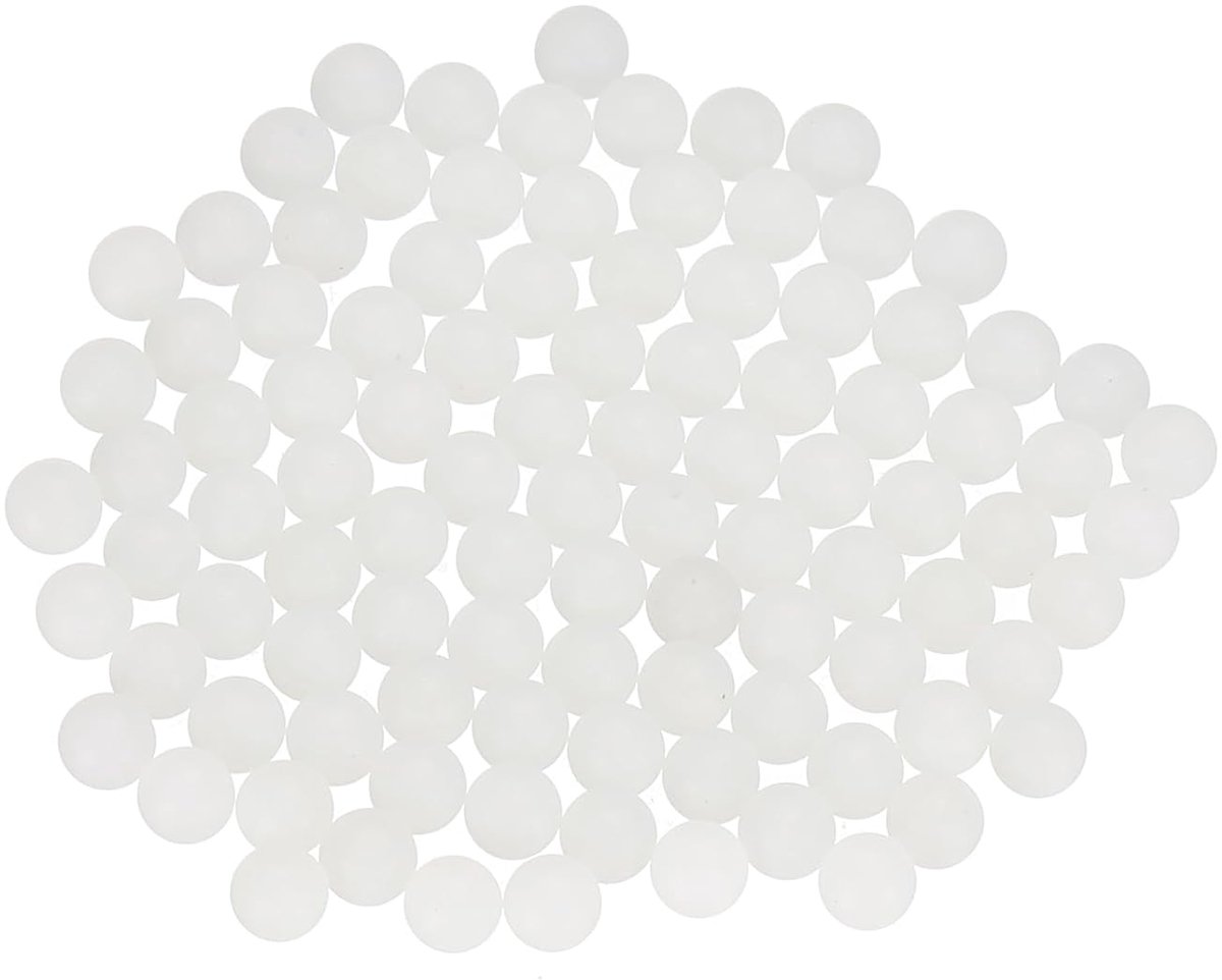 100 stuks Nylon Kogels 3 mm Volledig Plastic Kogels, Precisiekogel G1 Frost Oppervlak, Wit