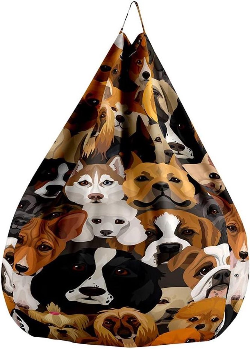 Zitzak Stoelhoes - Luie Bankhoes - Speelgoed Opbergen - 2-in-1 Ontwerp - 90x110cm - Bruin
