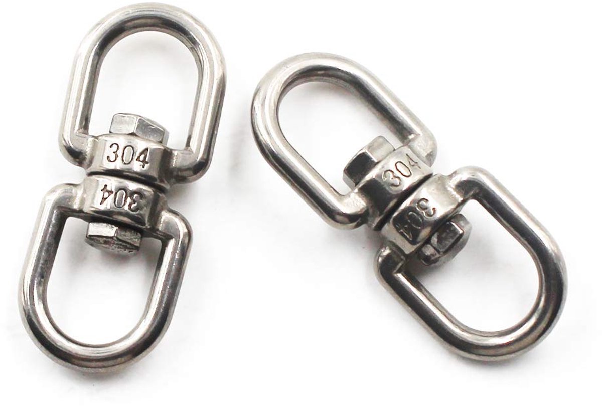 304 roestvrij staal Swivel Ring M10 3/8" 2 Pack