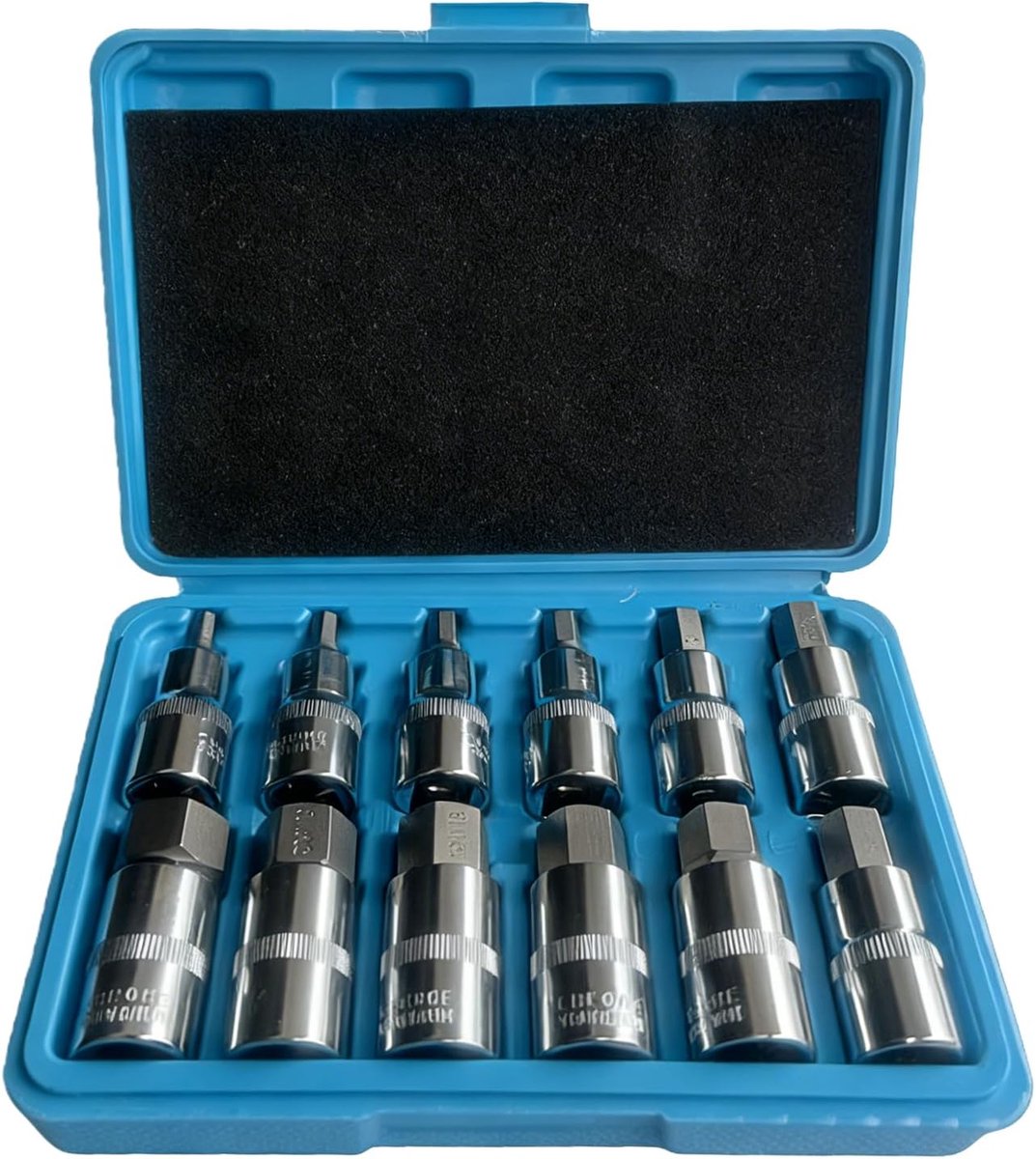 Inbussleutelset, 1/2 inch met kunststof koffer, lange inbussleutelset, inbussleutelset, set voor inbussleutel, zeskant voor binnenzeskant, zwart