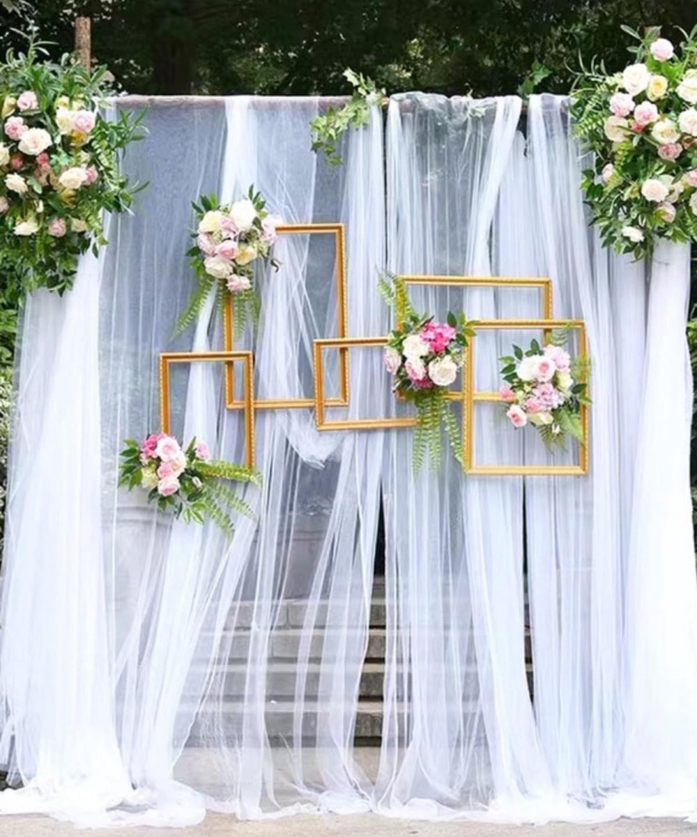 Stof, tule stoffen om te naaien, netstof decoratief stof voor drapering voor Arbor bruiloftsgordijn, bruiloftsboog, vrijhanddecoratie, torenboog, ceremonie, feestdecor, jurk