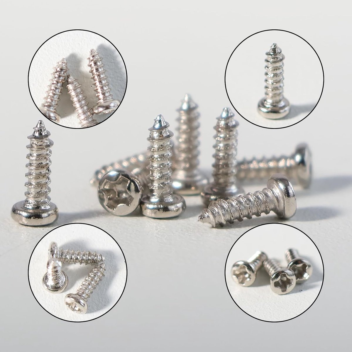 1200 stuks kleine schroeven, mini zelftappende schroevenset, micro-kleine ronde kop, assortiment set voor brillen, horloges, telefoons, camera's, laptops met 1 kleine schroevendraaier