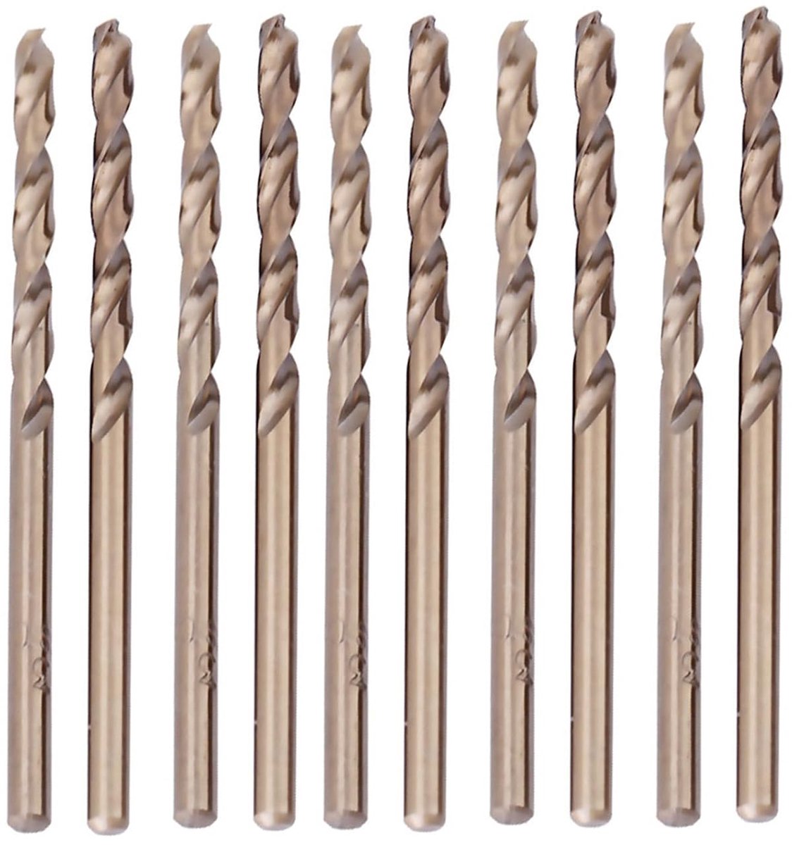 10pcs M35 HSS Forets au cobalt Forets HSS-CO à Percussion 1-5mm pour Perçage (5mm)