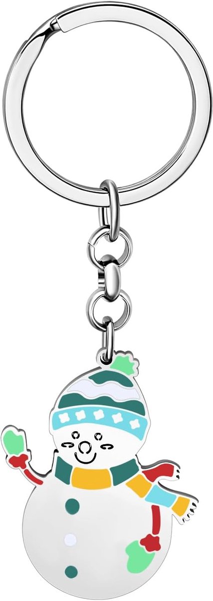 Sleutelhanger van roestvrij staal, kerstboom, sneeuwvlok, snoephuis, sneeuwman, sleutelhanger, decoratie voor dames en meisjes, autosleutelhangers
