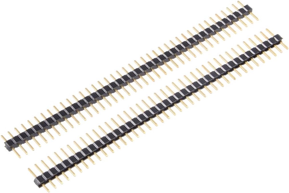 Sourcing map 10 stuks 2 mm afstand 40 P rechte stekker pennenlijst strepen voor PCB DE