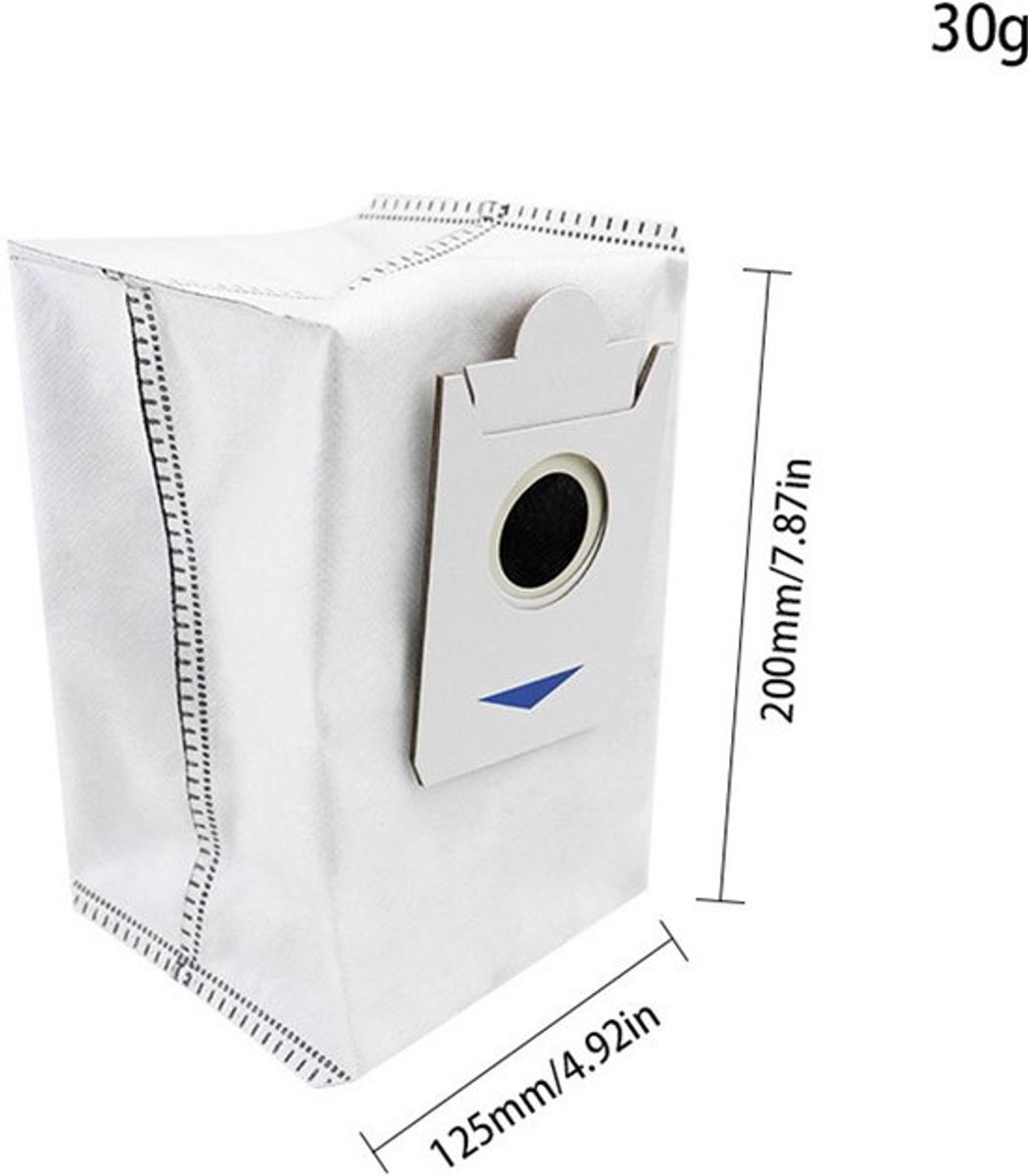 6 x stofzuigerzakken, Geschikt voor Ecovacs X2 / X2PRO 、X2OMNI 、X5 / X5 PRO、 X5 MAX/X2S（12.5 x 20CM）