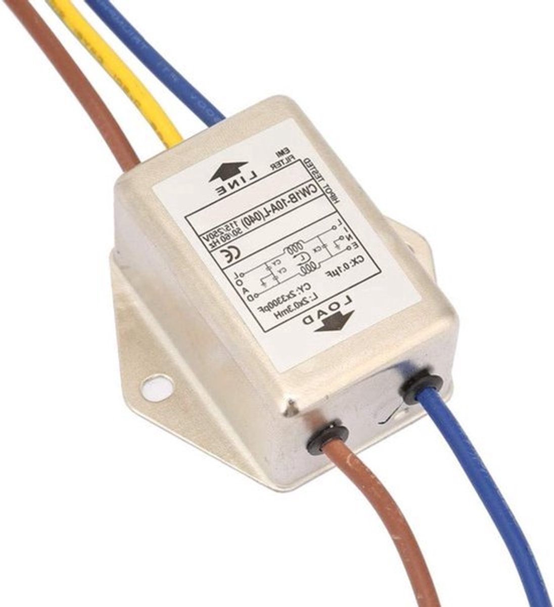 EMI Filter 125/250V Power Filter Single Phase Power Supply Filter Elektromagnetische Interferentie Filter voor Suppressie van Continue en Intermitterende Pulsinterferentie