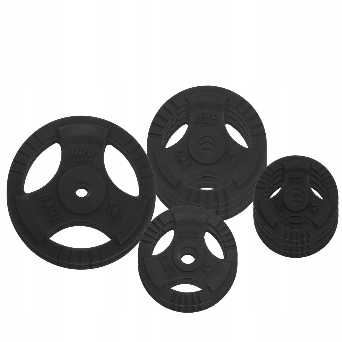 Merkloos 50kg Gietijzeren Halterset met 29mm Grip - Tri-Grip Platen