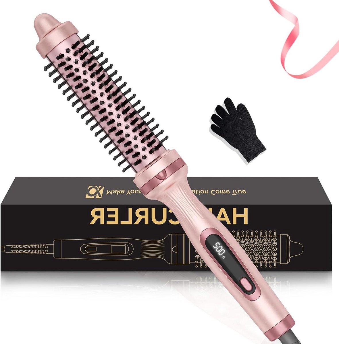 Thermische Borstel - Krulborstel Stijltang - Haar Stylen - Ionische Technologie - 32 mm - Roze