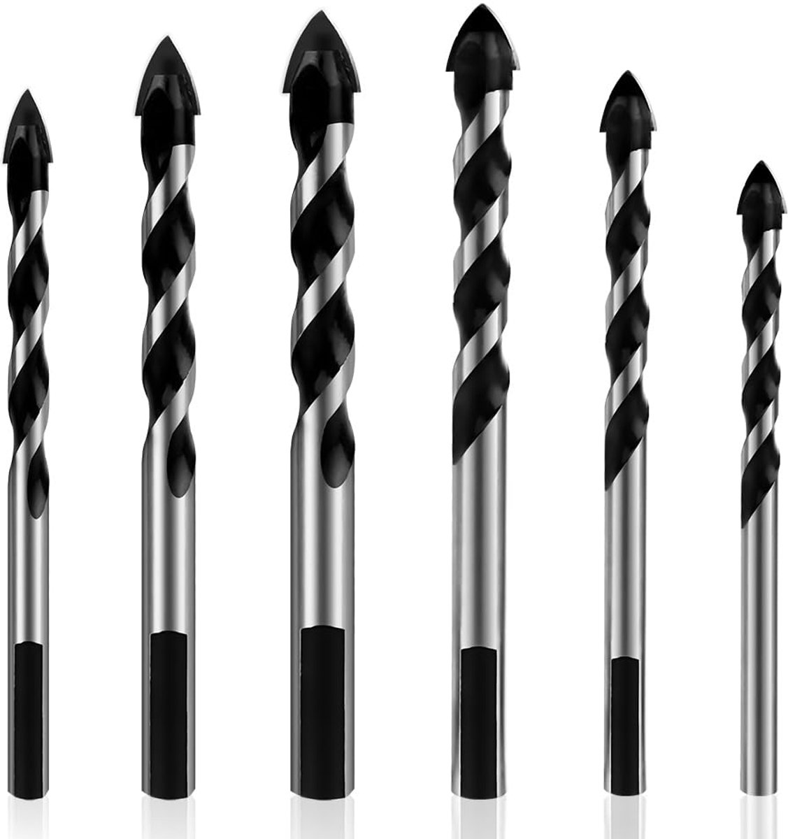 Tungsten carbide boor set 6 delig - diamantboor voor keramiek en glas - hoge hardheid en slijtvast - SnelShoppen