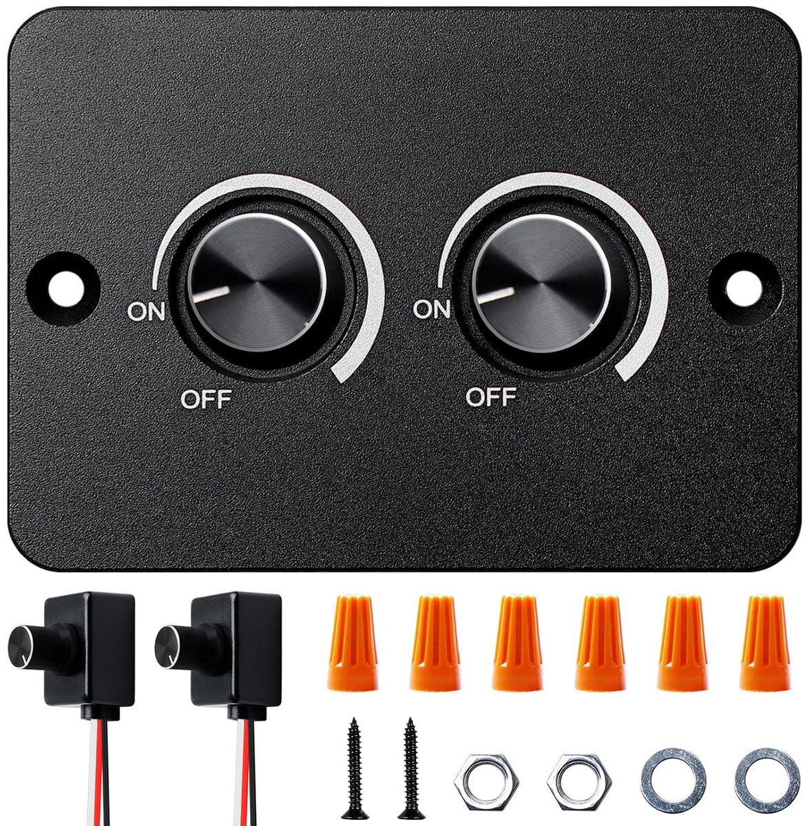 LED dimmer 12-24V 5A - dubbele dimmer schakelaar - stepless dimming - ideaal voor verlichting in camper, boot, truck - SnelShoppen