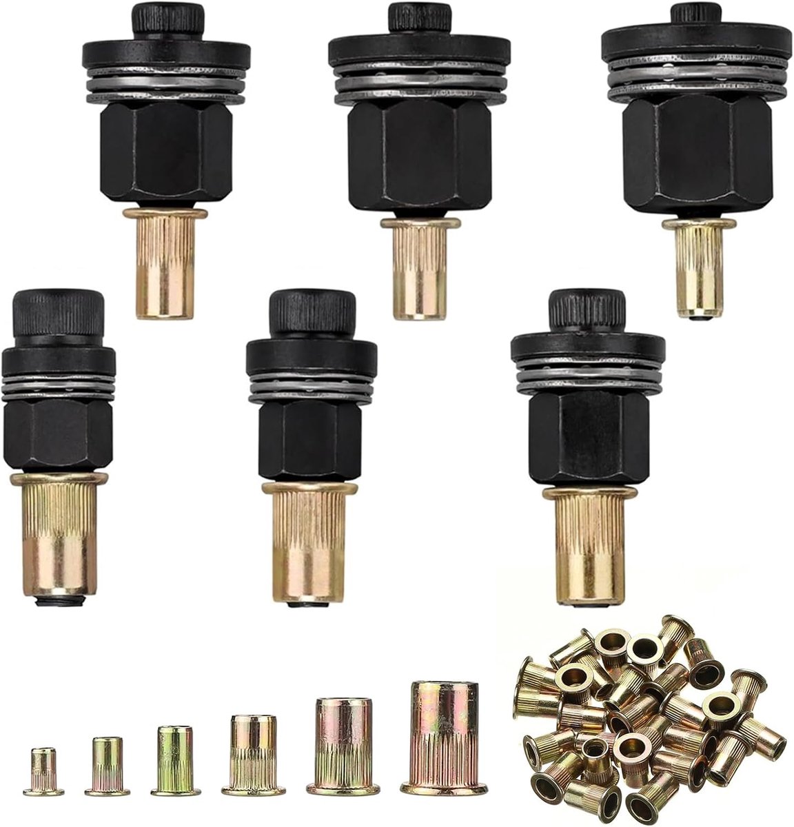 Handrivetkop moeren set 186pcs - M3 t/m M10 - Inclusief 180 blindmoeren - Efficiënte bevestiging voor klussen - SnelShoppen