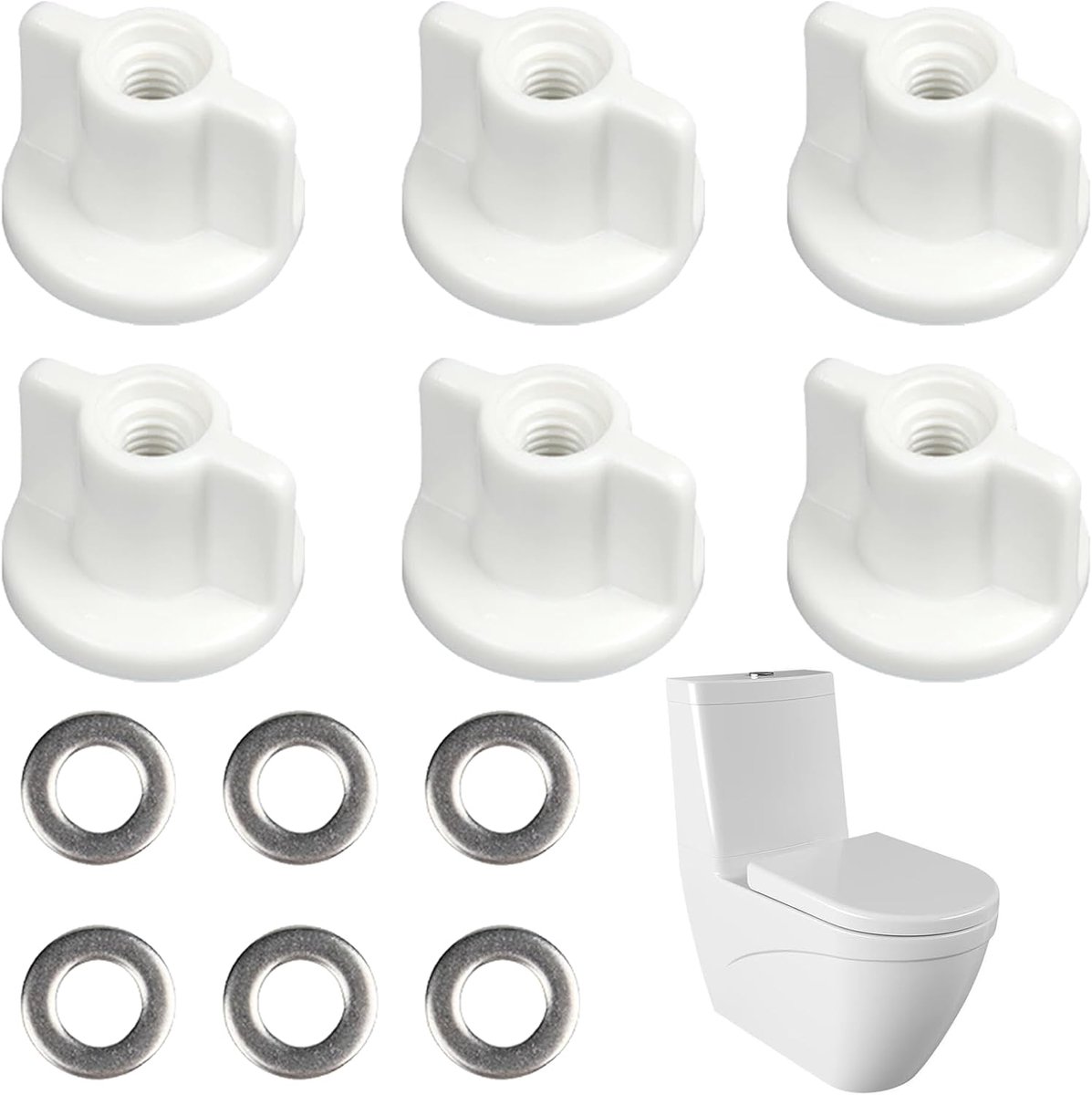 Toiletzitting Bevestigingsset - Antibewegingsklemmoeren - Robuuste bevestiging - Voor dagelijks comfort - SnelShoppen