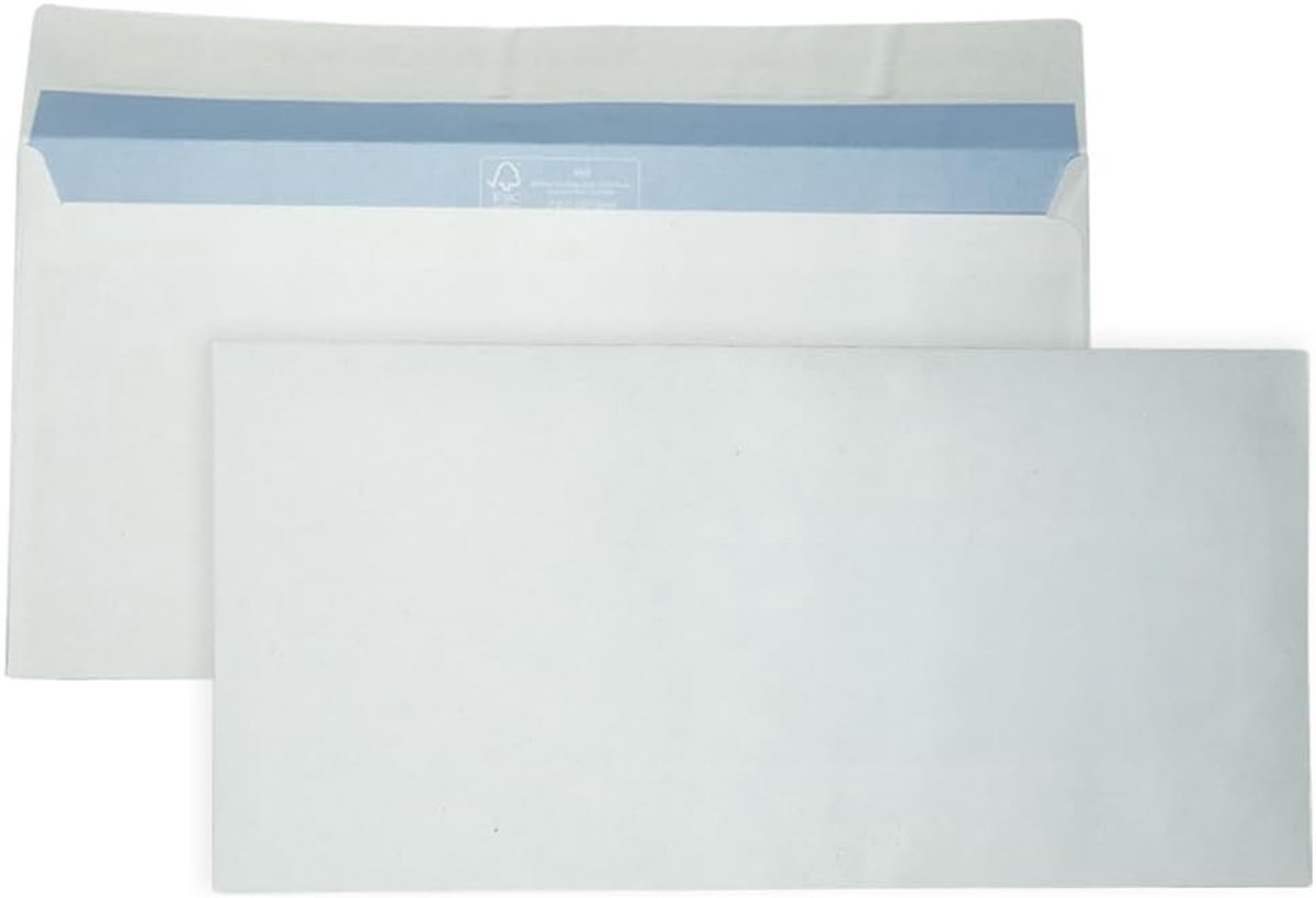 Envelopes C5/6 - 114 x 229 mm - zelfklevend - 250 stuks - ideaal voor documenten - SnelShoppen