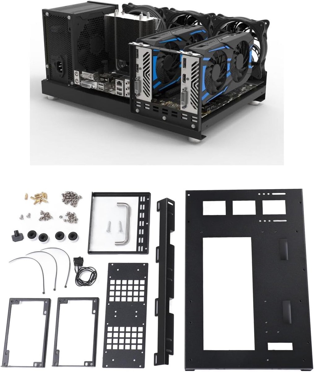 Computer ATX Open Moederbordrek, ATX Computerchassis, Stalen Doe-het-zelf Gamingcomputerbehuizing, Computermoederbordbehuizing Rack ATX M ATX ITX Gaming Pc-behuizing Open Frame