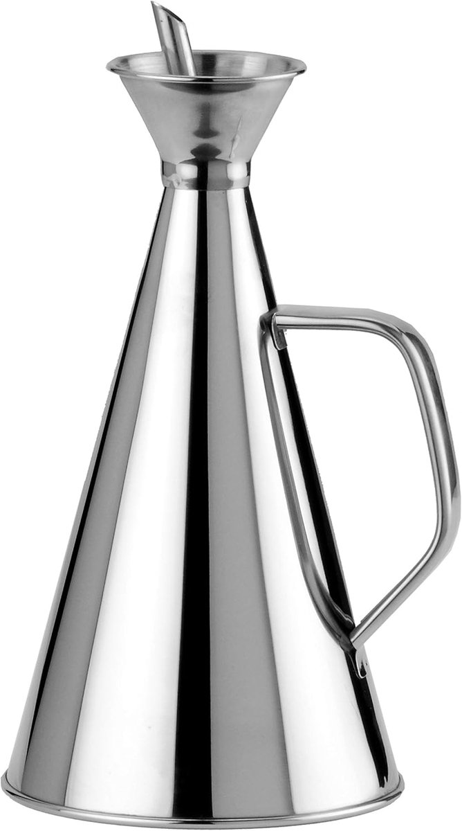 383 - Oliekan, roestvrij staal, zilverkleurig 1 l zilver