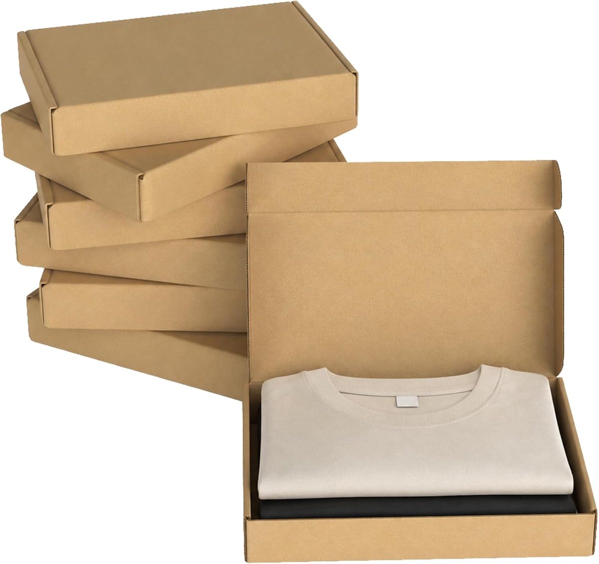 20 stuks vouwdozen Verzenddoos Platte kartonnen doos 32 x 20 x 5 cm, verpakkingsdozen Ideaal voor het verzenden van kleine goederen