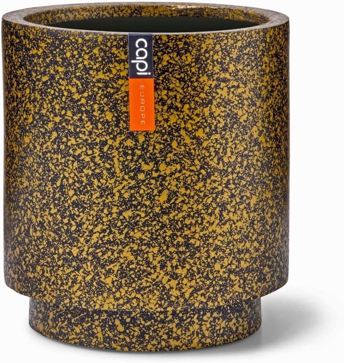 Vaas cilindervorm 11x12 - terrazzo goud - trendy decoratie - perfect voor bloemen - SnelShoppen