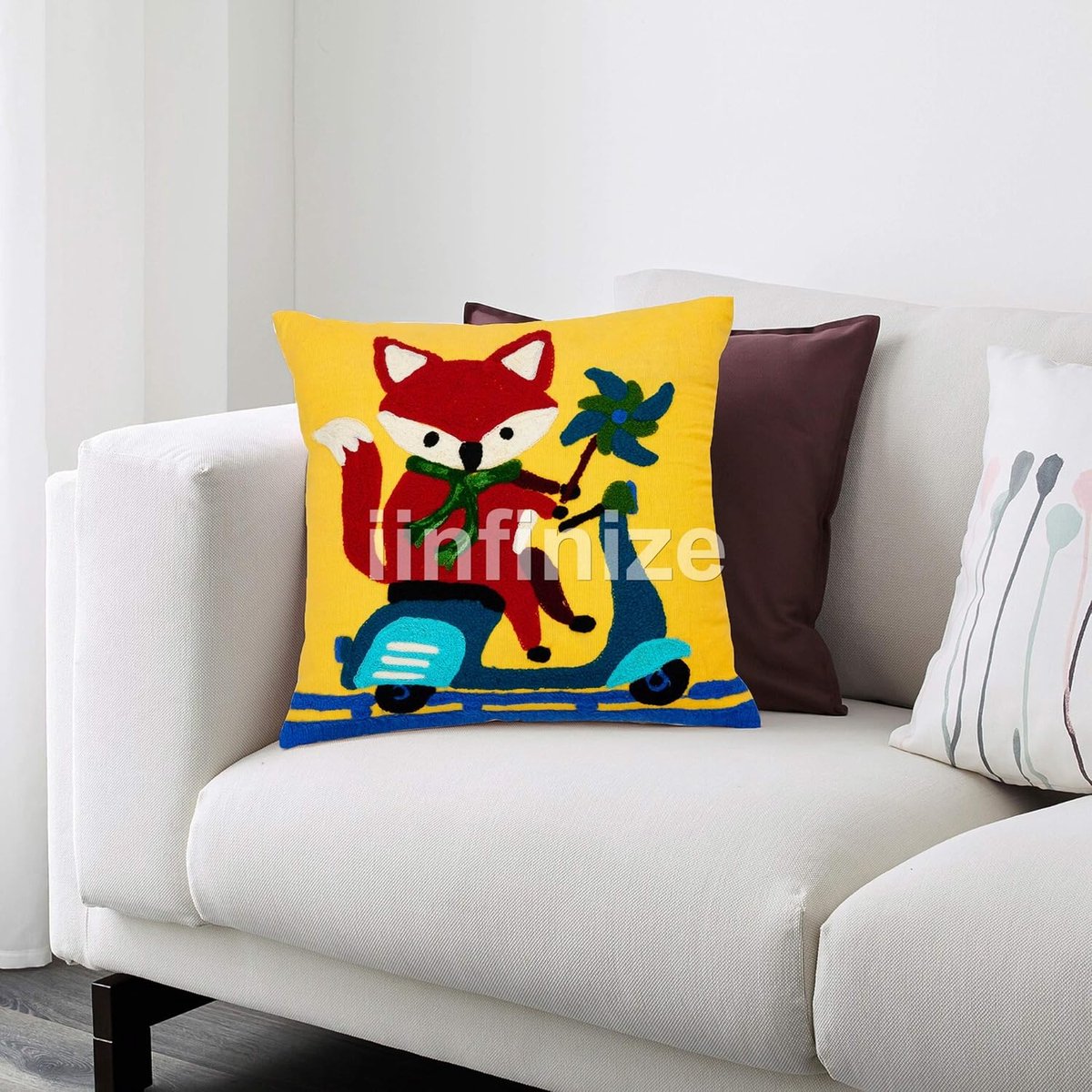 Kussenhoes 40x40cm - Traditionele Katoenen Borduursels - Ethnische Woondecoratie - Perfect voor Sofas - SnelShoppen