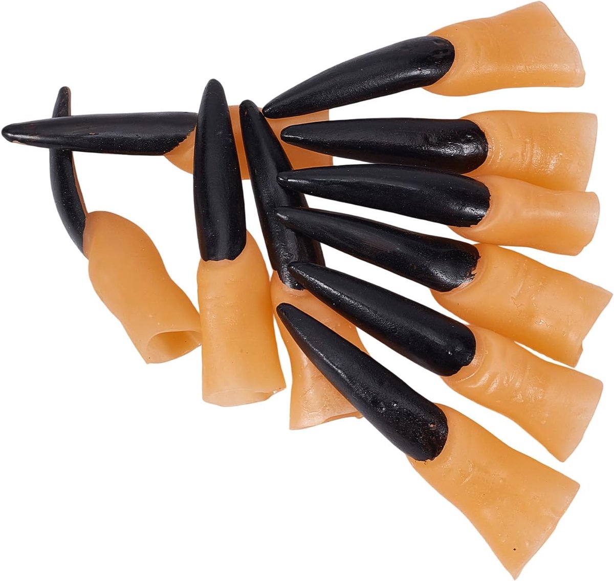 Halloween kostuum nagelklauwen 10 stuks nep heksen vingernagels pijlklauwen ringen cosplay vingertoppen voor feestjes rekwisieten klauwen poten heksenklauwen