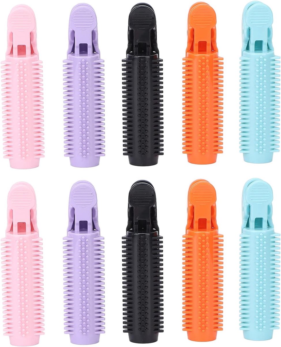 Hair Root Clip, 10st Natural Fluffy Hair Curlers Rollers Clips, zelf Grip Root Volume Hair Curler Clip Hair Styling Tool, levendige kleuren voor dagelijkse haarverzorging