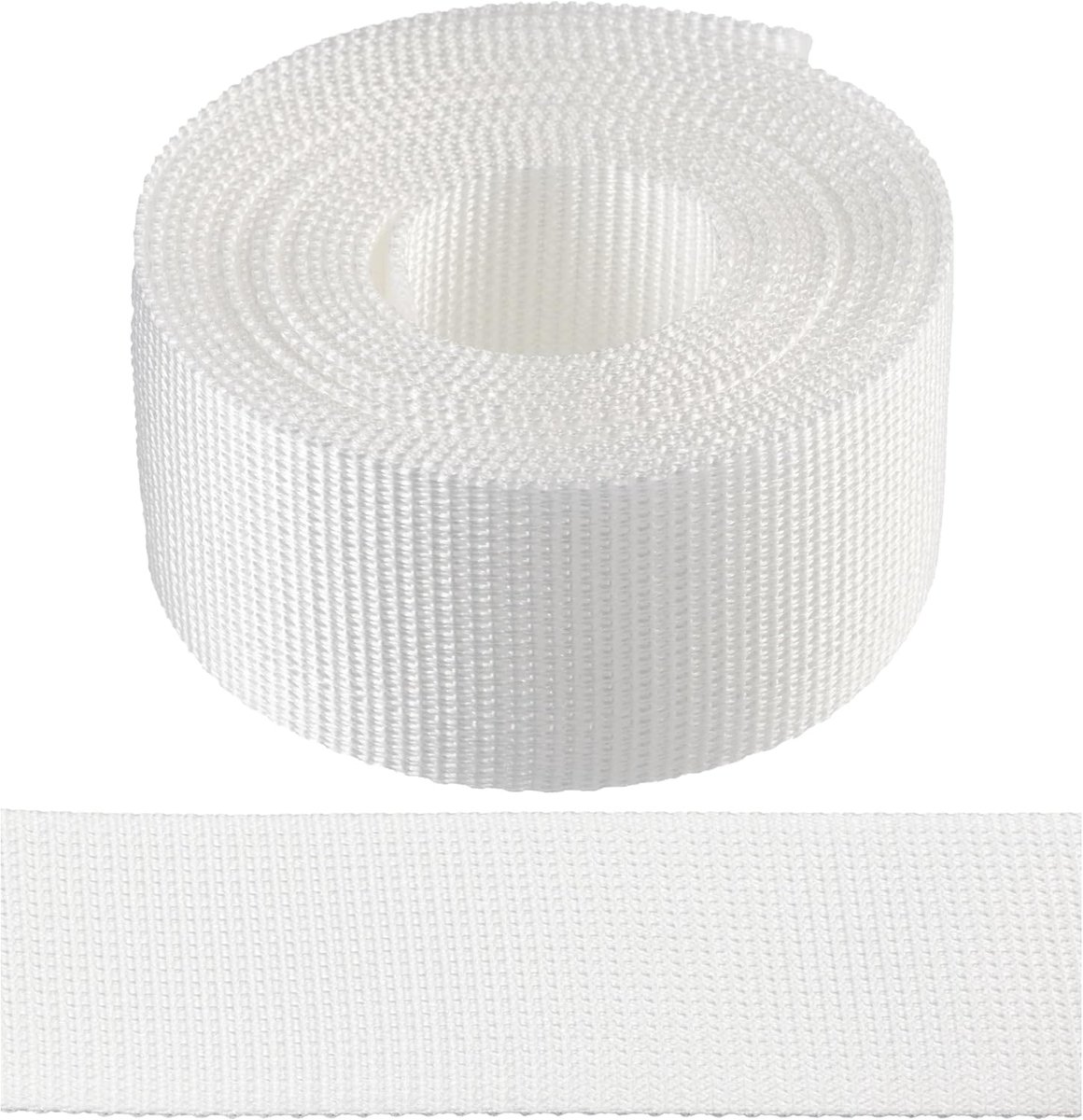 - Polyamide band, kleur wit, 3 meter | breedte 40 mm | voor naaien, bevestigen, klussen, DIY